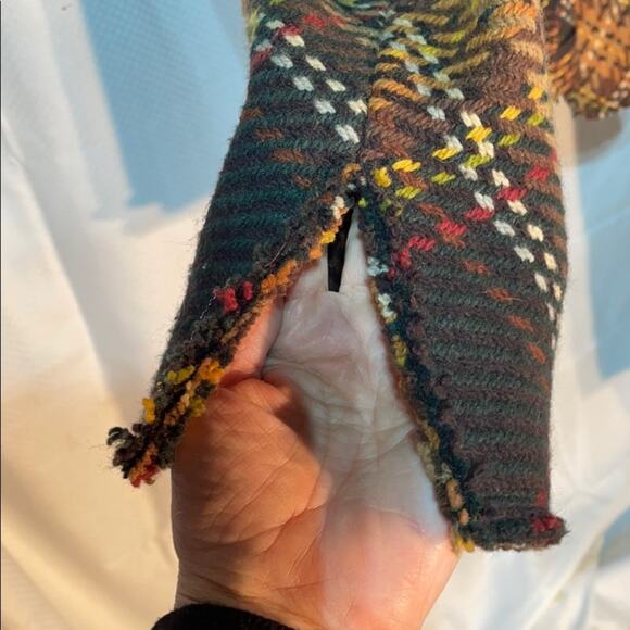 Anne Klein 20w brown gold plaid 💯wool like new - Picture 6 of 11